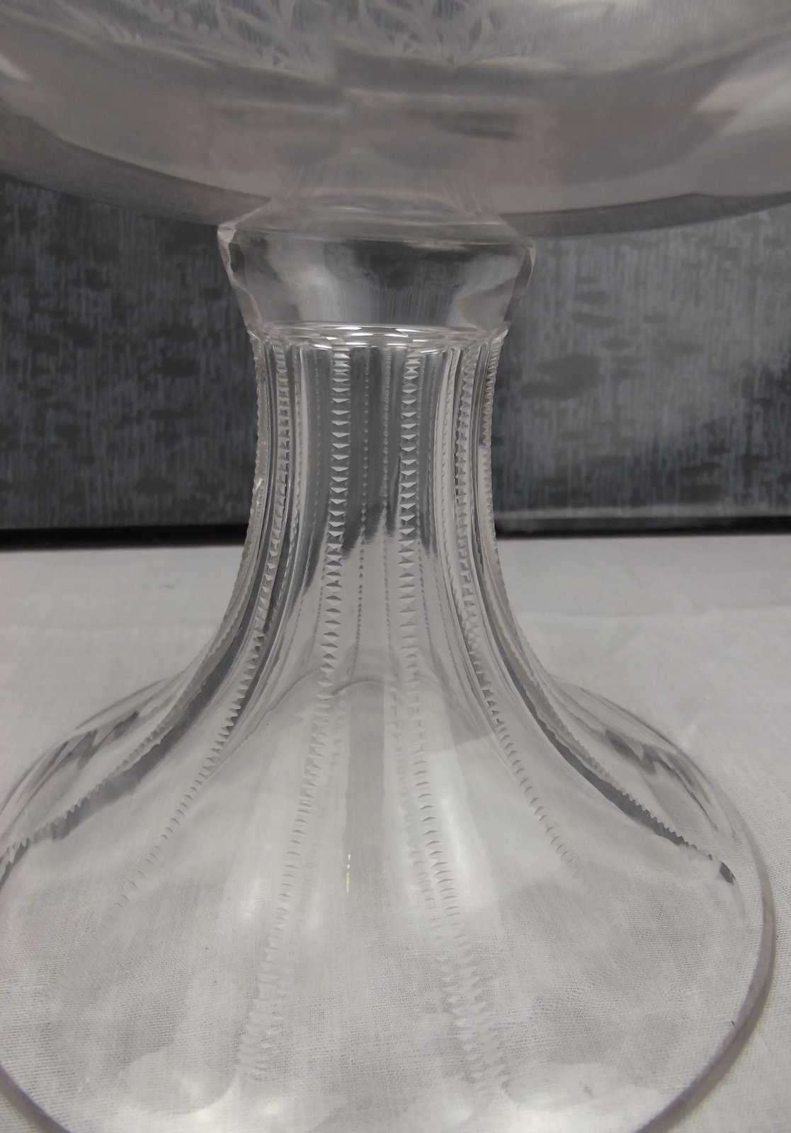 Early 20thC Etched Crystal Glass Comport Bowl - Image 2