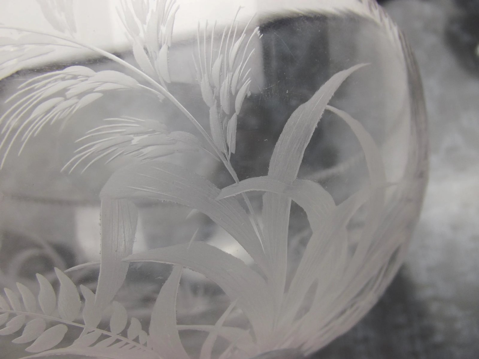 Early 20thC Etched Crystal Glass Comport Bowl - Image 3