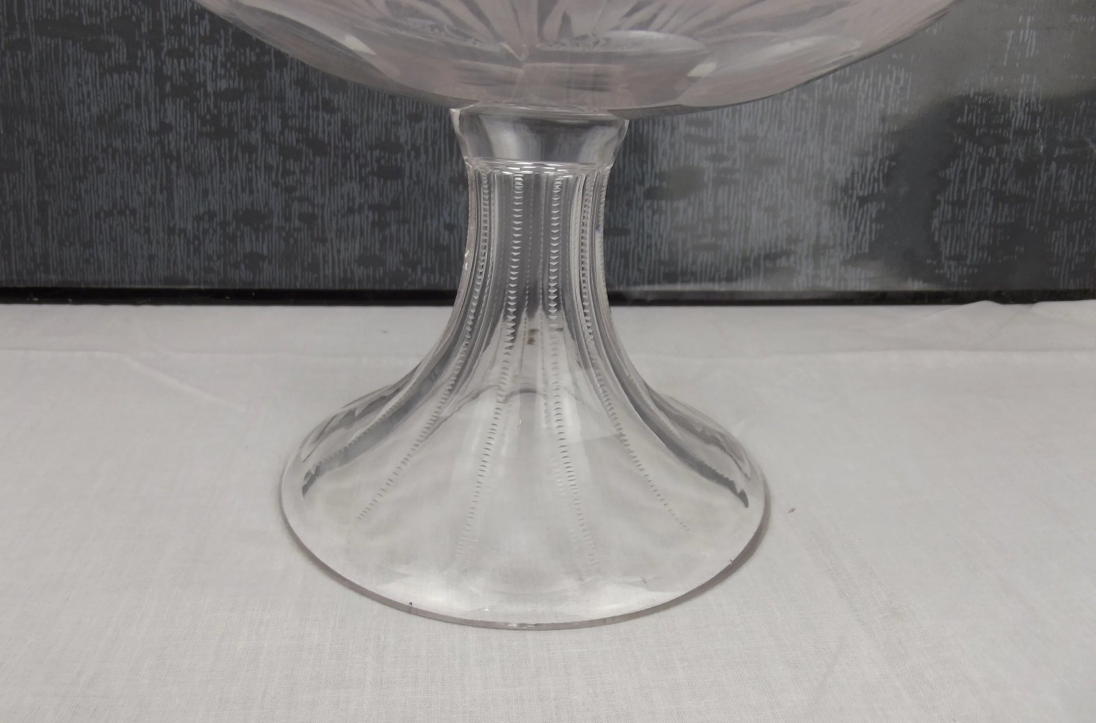 Early 20thC Etched Crystal Glass Comport Bowl - Image 8