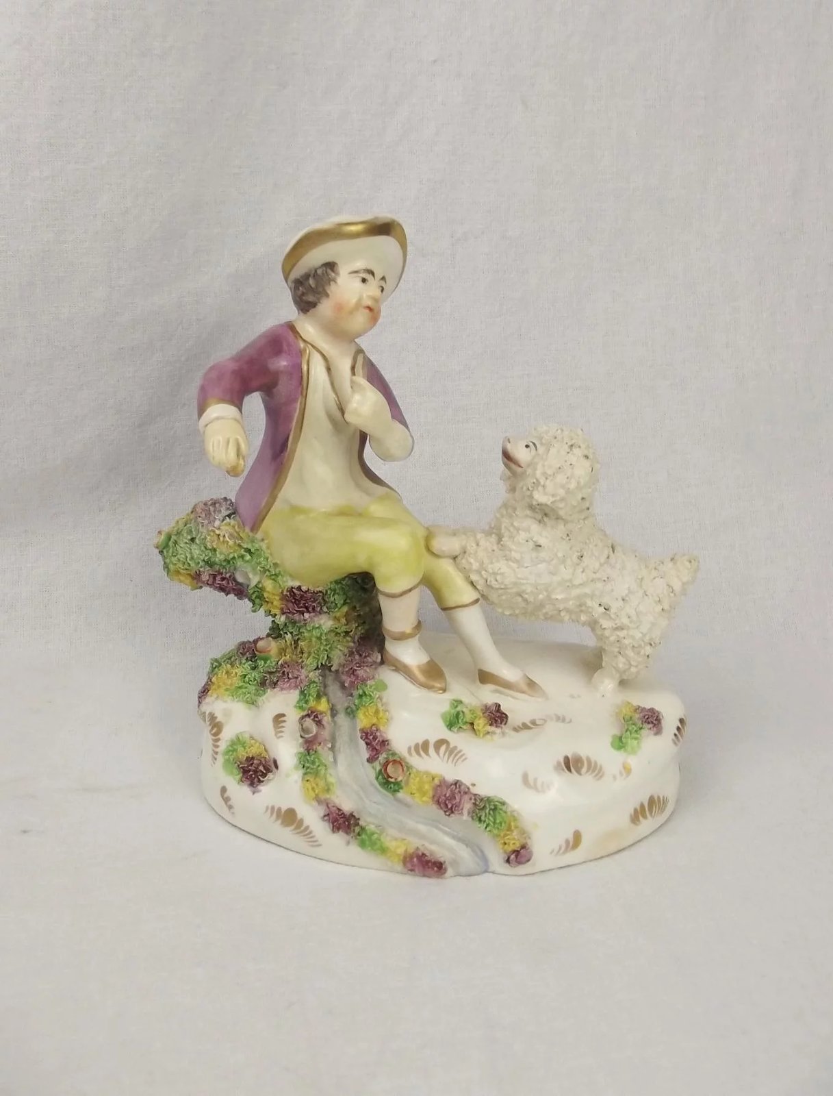 Early Staffordshire c1820 Figurine Of A Man With His Poodle - Image 2