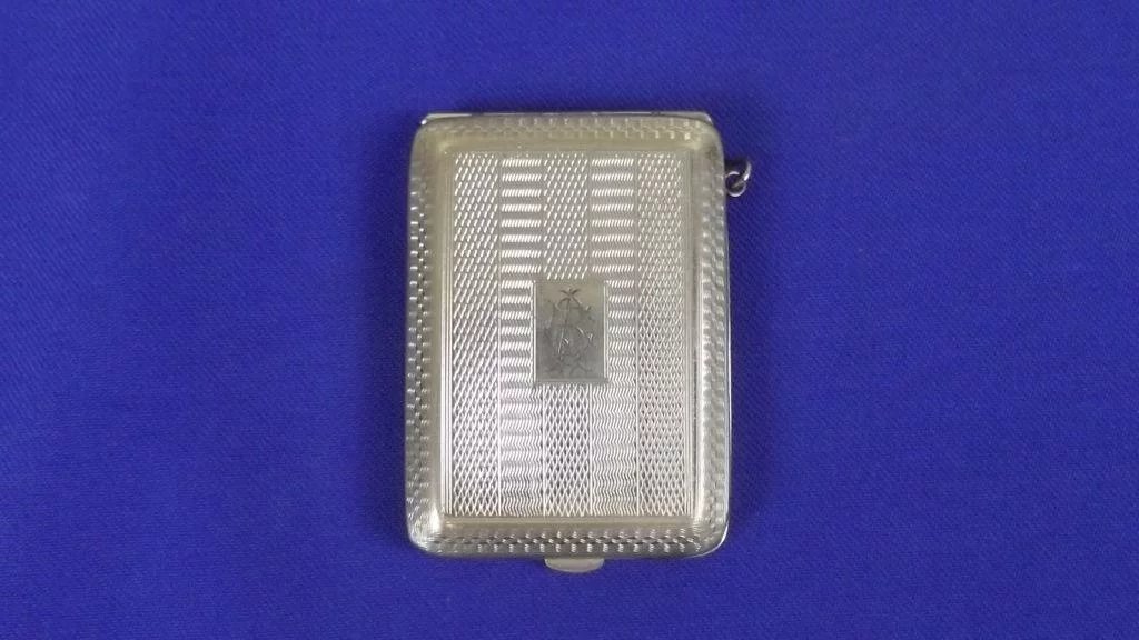 Edwardian Brass Vesta Case With Faux Tortoise Shell Inlay - Image 2