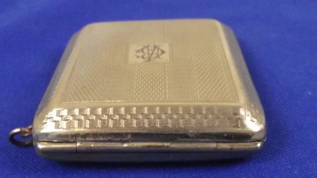 Edwardian Brass Vesta Case With Faux Tortoise Shell Inlay - Image 5