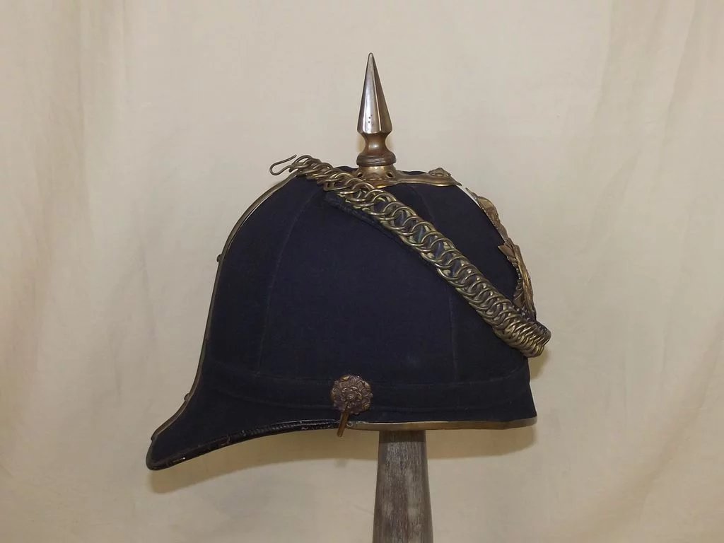 Edwardian Dorsetshire Regiment Spiked Blue Cloth Helmet - Image 5