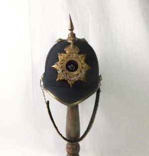 Edwardian Durham Light Infantry Officers Blue Cloth Helmet