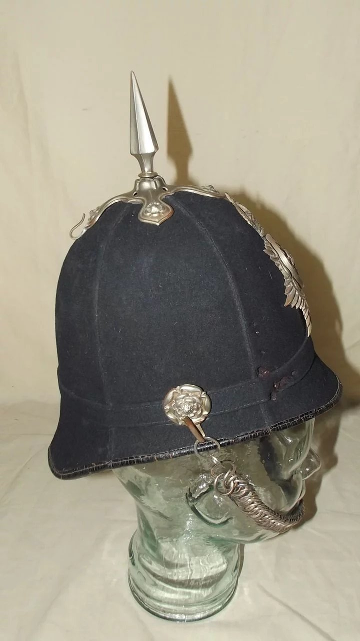 Edwardian Sherwood Foresters 2nd Volunteer Battalion O/R Spiked Helmet - Image 4