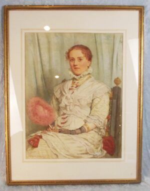 Edwin Bale Watercolour ‘Charlotte In Her Finery’ 1882