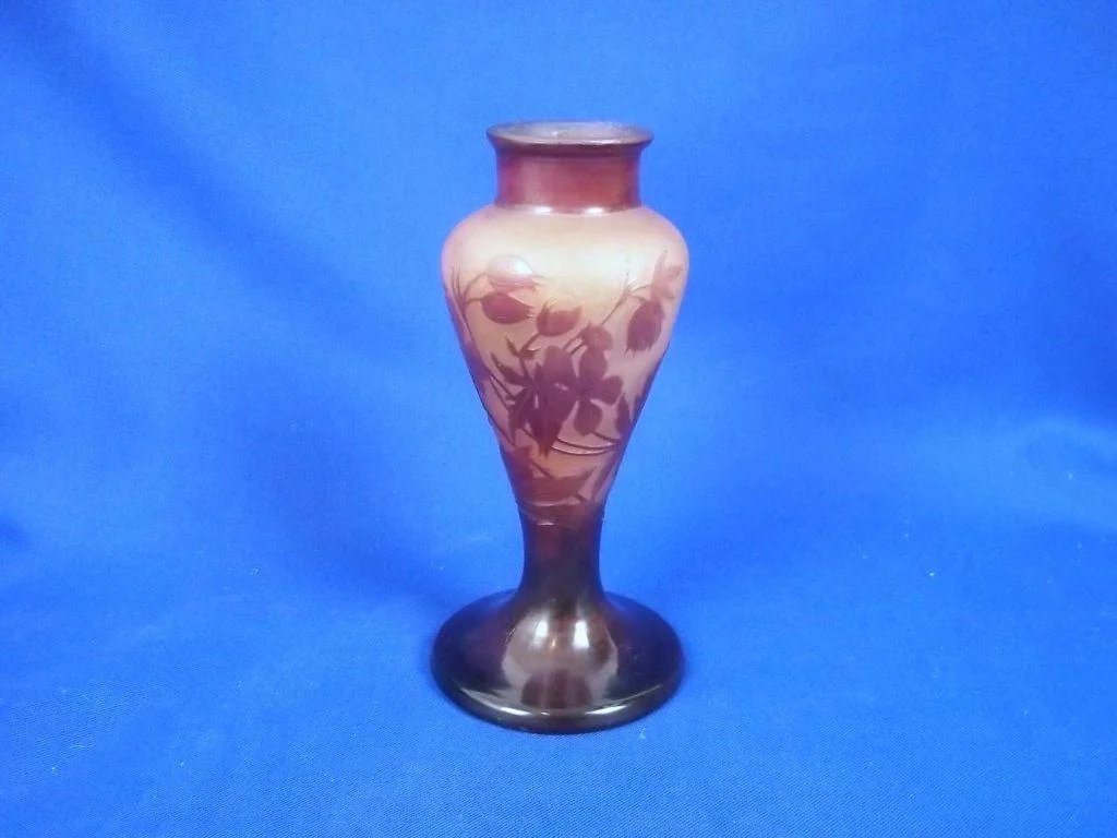 Emile Gallé (1846-1904) Cameo Glass Vase With Wild Floral Decoration - Image 2