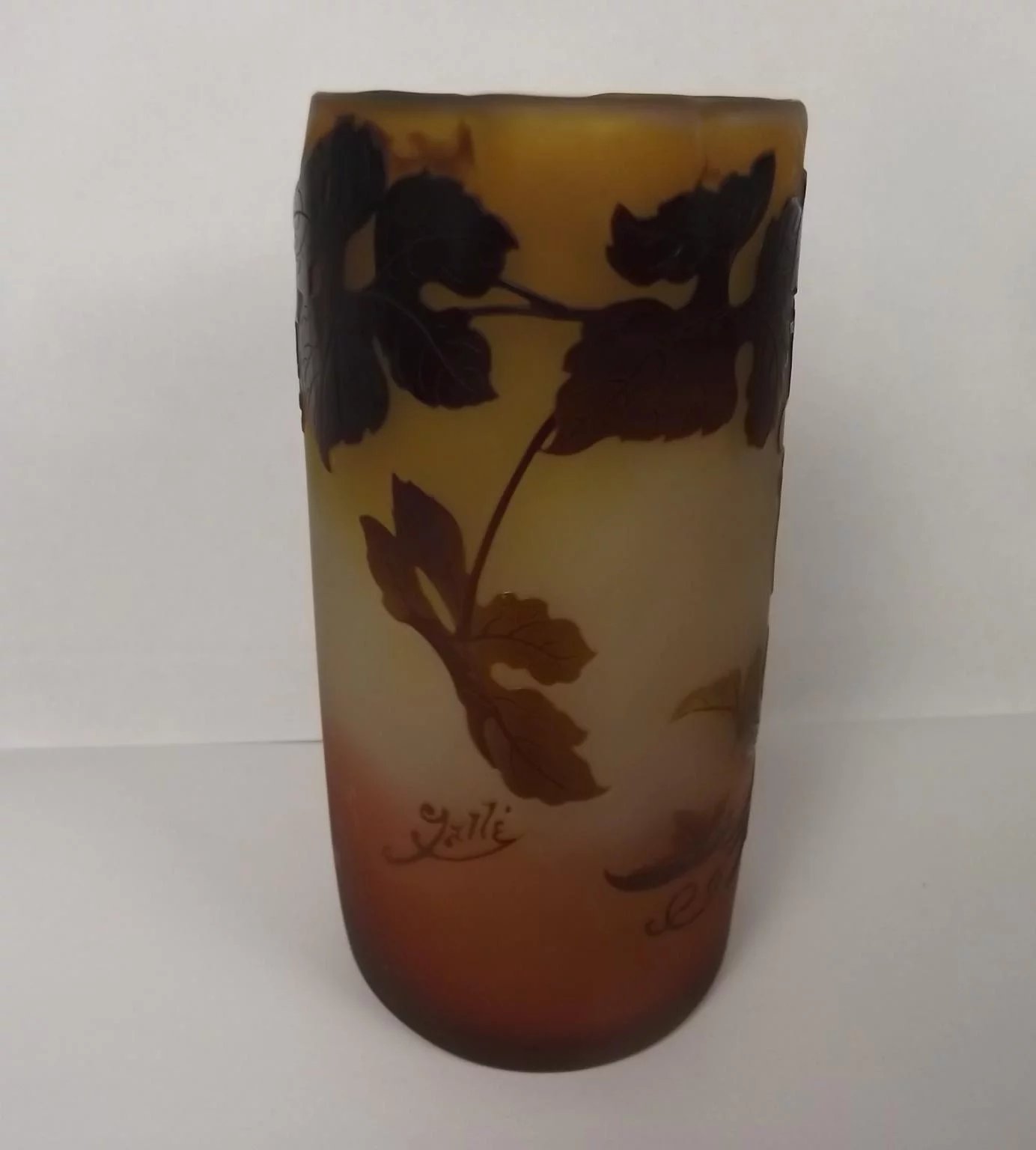 Emile Gallé (1846-1904) Cameo Glass Vase With Wild Vine Decoration - Image 3