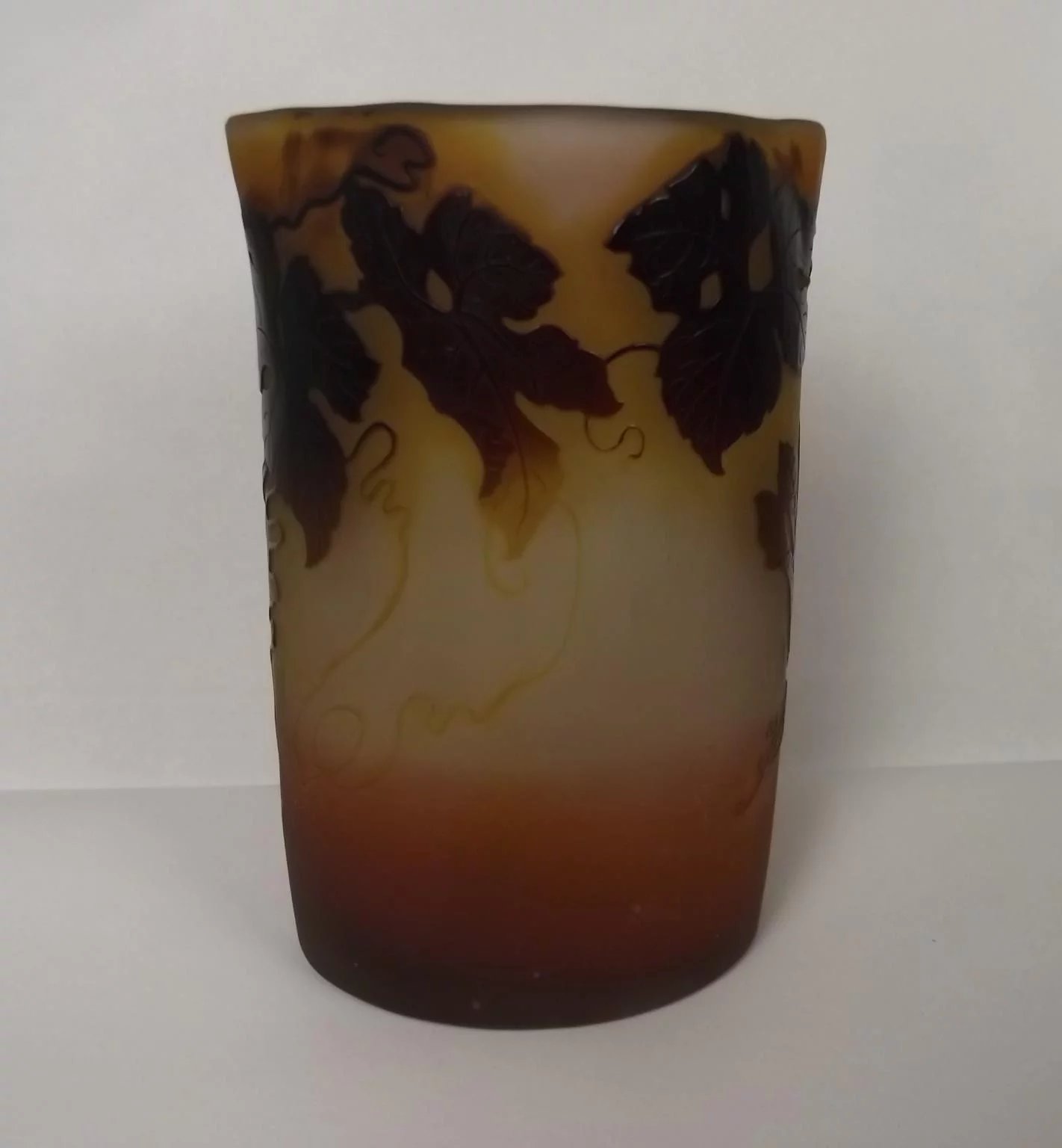 Emile Gallé (1846-1904) Cameo Glass Vase With Wild Vine Decoration - Image 4