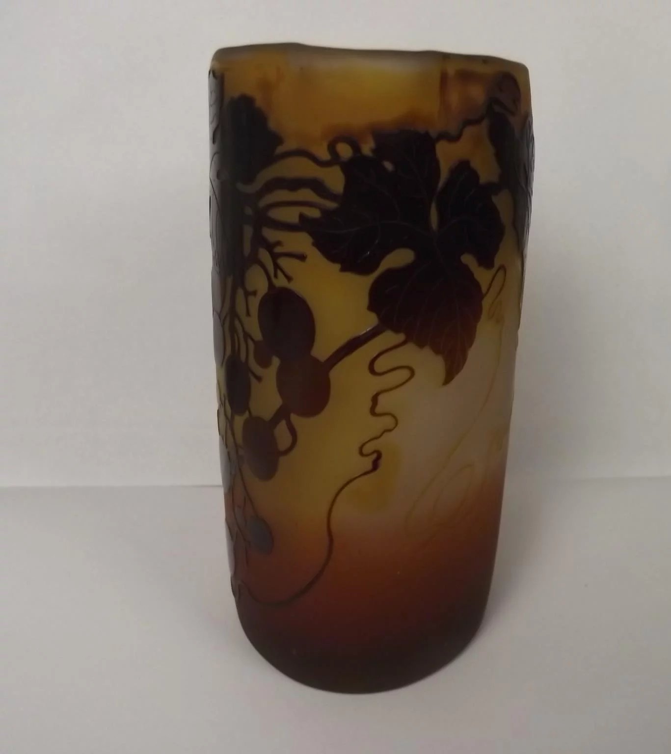 Emile Gallé (1846-1904) Cameo Glass Vase With Wild Vine Decoration - Image 5