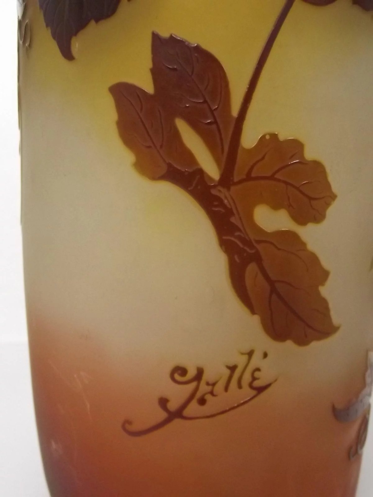 Emile Gallé (1846-1904) Cameo Glass Vase With Wild Vine Decoration - Image 7