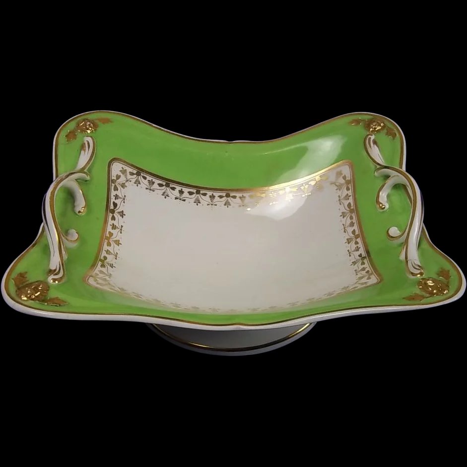 English Bloor Derby Porcelain Centerpiece Dish/Basket 1825-48