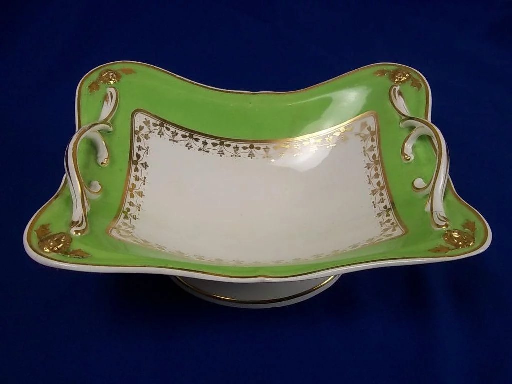 English Bloor Derby Porcelain Centerpiece Dish/Basket 1825-48 - Image 2