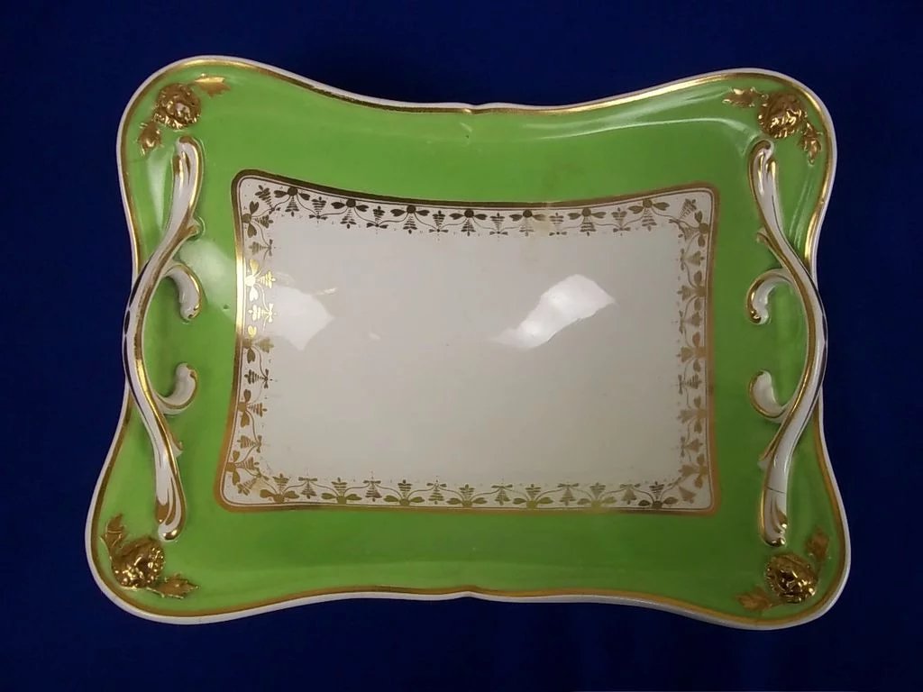 English Bloor Derby Porcelain Centerpiece Dish/Basket 1825-48 - Image 3