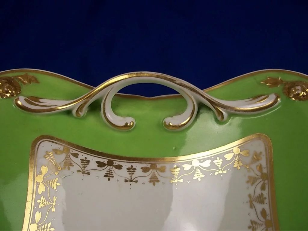 English Bloor Derby Porcelain Centerpiece Dish/Basket 1825-48 - Image 4