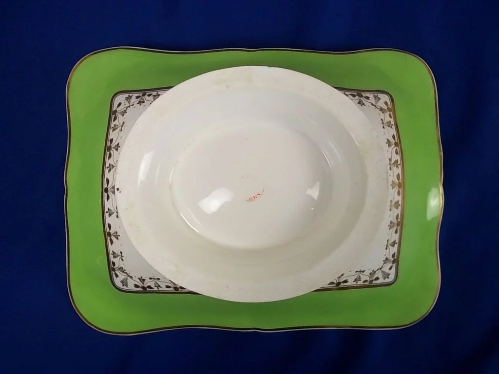 English Bloor Derby Porcelain Centerpiece Dish/Basket 1825-48 - Image 6