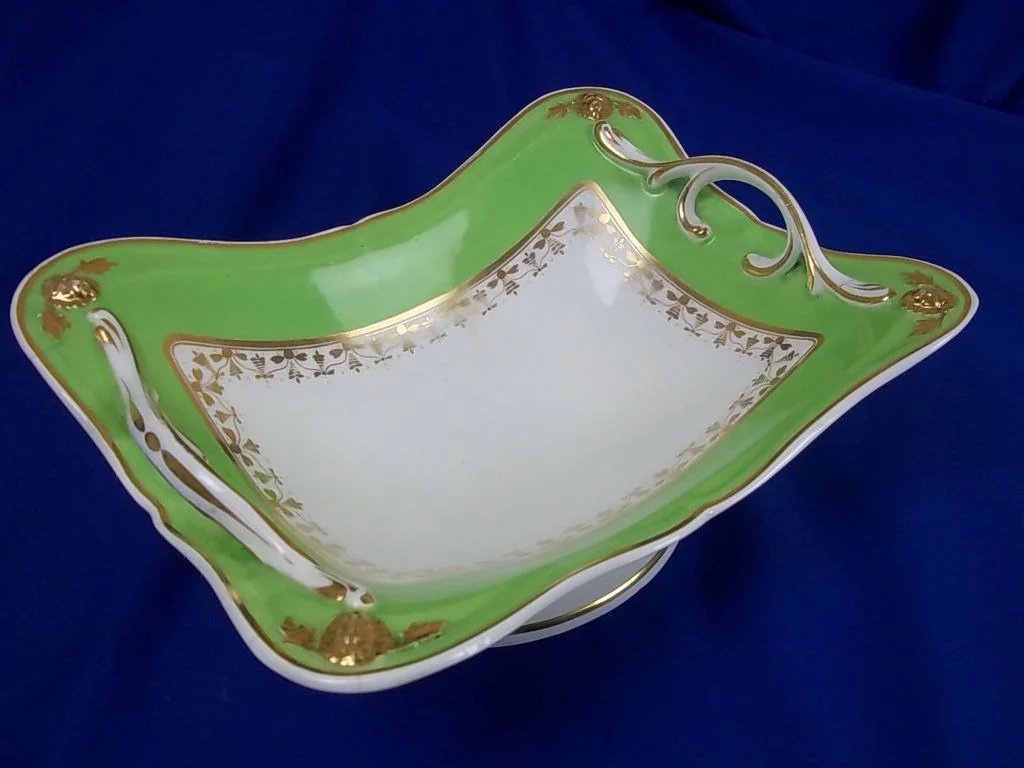 English Bloor Derby Porcelain Centerpiece Dish/Basket 1825-48 - Image 10