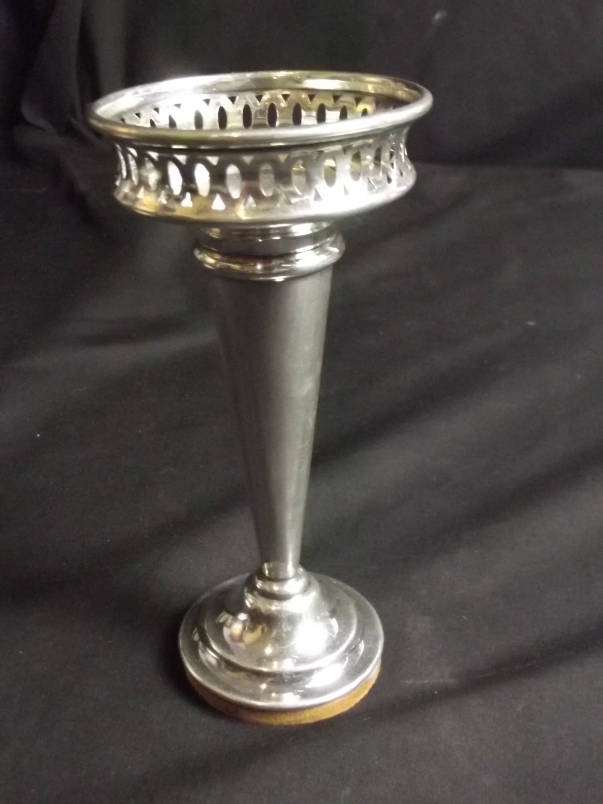 English Sterling Silver Trumpet Vase