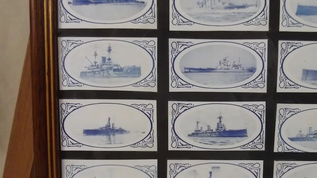 Framed Abbey Grange Hotel "Fighting Vessels" 15 Collectors Cigarette Card - Image 4