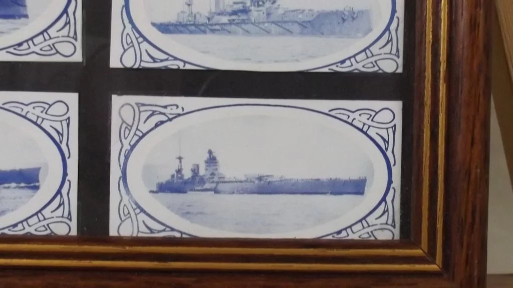 Framed Abbey Grange Hotel "Fighting Vessels" 15 Collectors Cigarette Card - Image 7