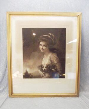 Framed Engraving Of Lady Hamilton As Nature Engraved By M. Cormack