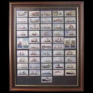 Framed Full Set Original Churchman's "The Story of Navigation" Cigarette Cards