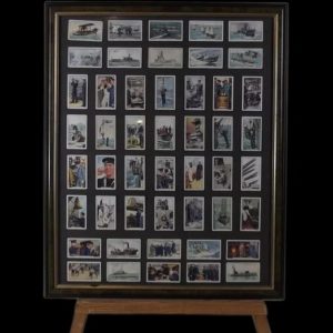 Framed Full Set Original Gallahers Cigarettes "The Navy" Cigarette Cards