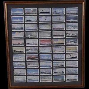 Framed Full Set of Original Player’s “Shipping” Cigarette Cards 1960