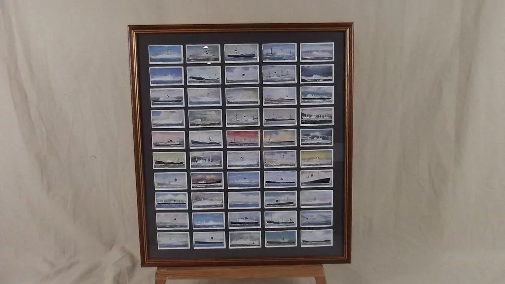 Framed Full Set of Original Player’s “Shipping” Cigarette Cards 1960 - Image 2