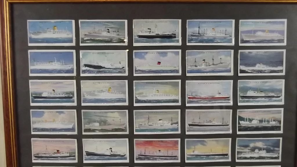 Framed Full Set of Original Player’s “Shipping” Cigarette Cards 1960 - Image 3