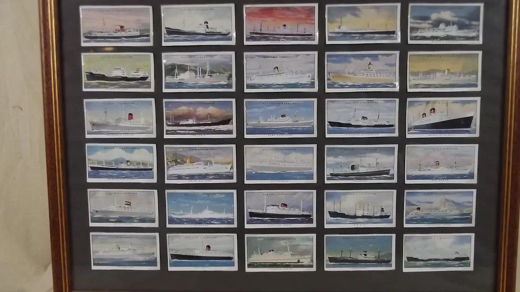 Framed Full Set of Original Player’s “Shipping” Cigarette Cards 1960 - Image 4