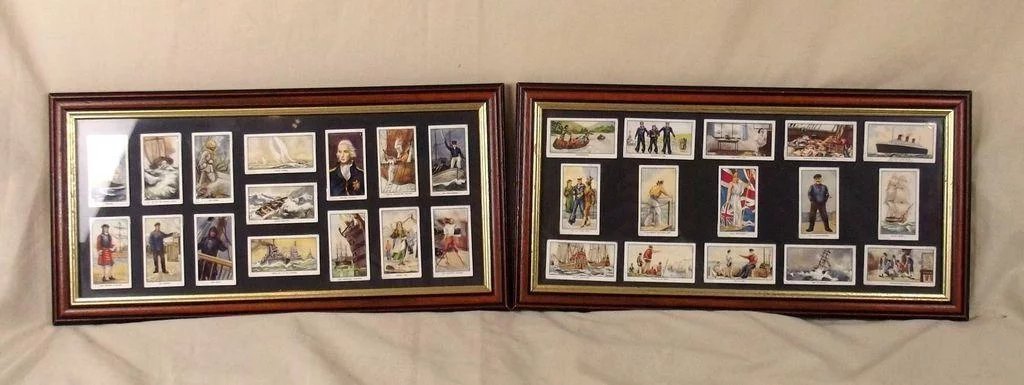Framed Full Set Of Original R.J.Hills Nautical Songs 30 Cigarette Cards 1937 - Image 2
