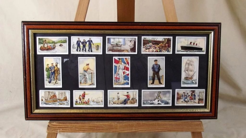 Framed Full Set Of Original R.J.Hills Nautical Songs 30 Cigarette Cards 1937 - Image 3