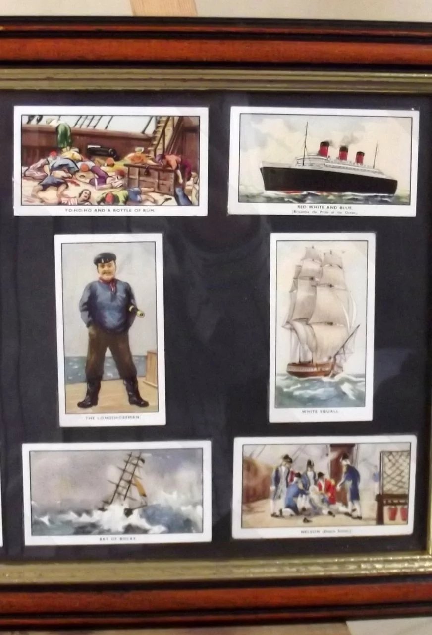 Framed Full Set Of Original R.J.Hills Nautical Songs 30 Cigarette Cards 1937 - Image 5