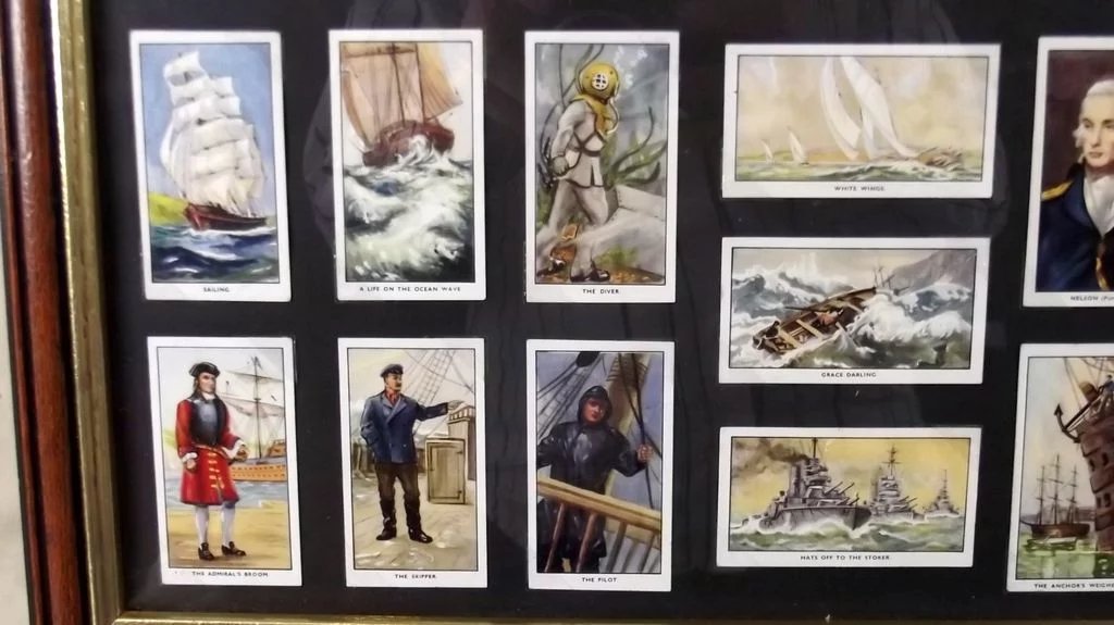 Framed Full Set Of Original R.J.Hills Nautical Songs 30 Cigarette Cards 1937 - Image 8