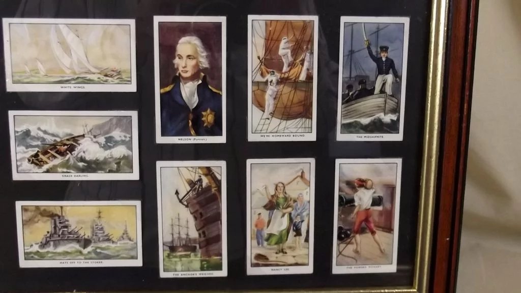 Framed Full Set Of Original R.J.Hills Nautical Songs 30 Cigarette Cards 1937 - Image 9