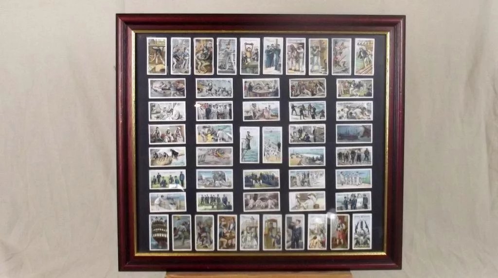 Framed Full Set Player's Cigarettes "Life Aboard A Man O'War" (1805 to 1905) 50 - Image 2