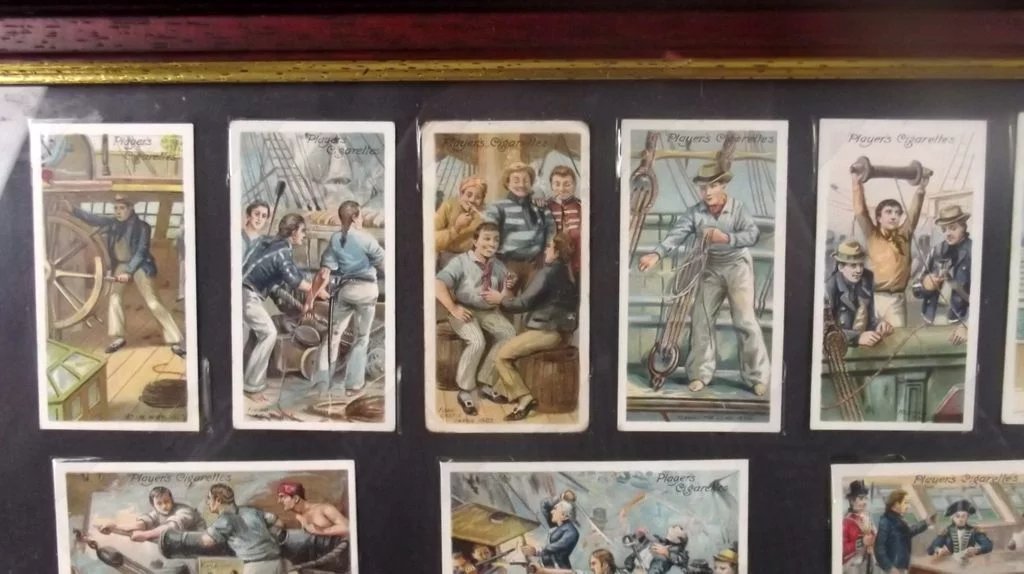 Framed Full Set Player's Cigarettes "Life Aboard A Man O'War" (1805 to 1905) 50 - Image 3