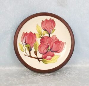 Framed Moorcroft Magnolia Pattern Charger