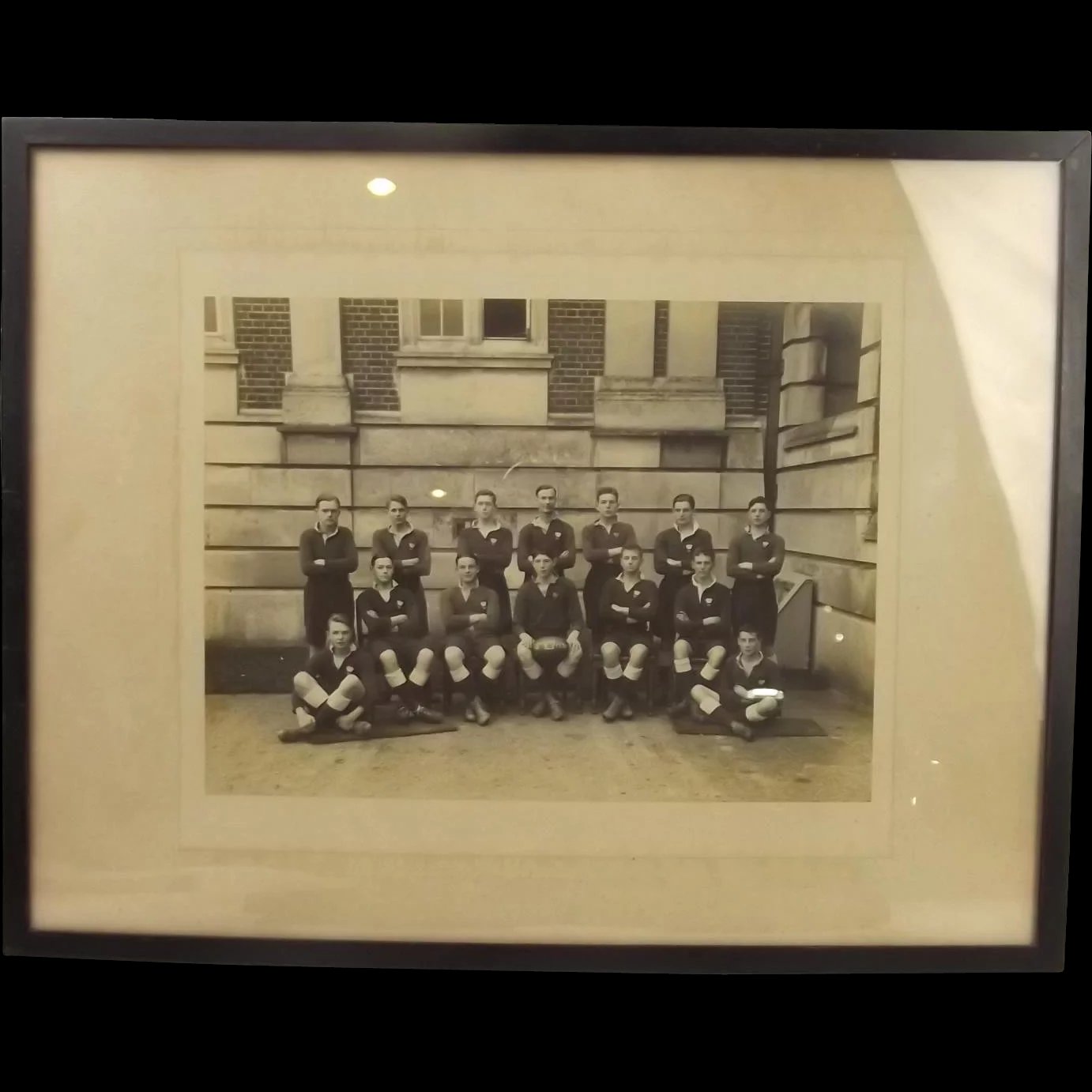 Framed Photograph Of The Dartmouth Royal Navy College Rugby 2nd XV Team 1930