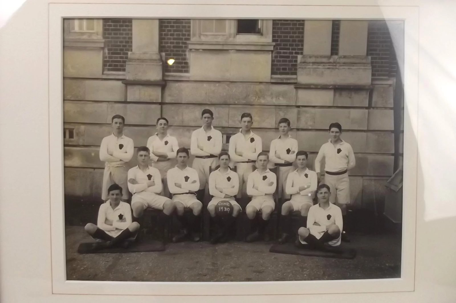 Framed Photograph Of The Dartmouth Royal Navy College Colts Soccer XI Team 1930 - Image 3