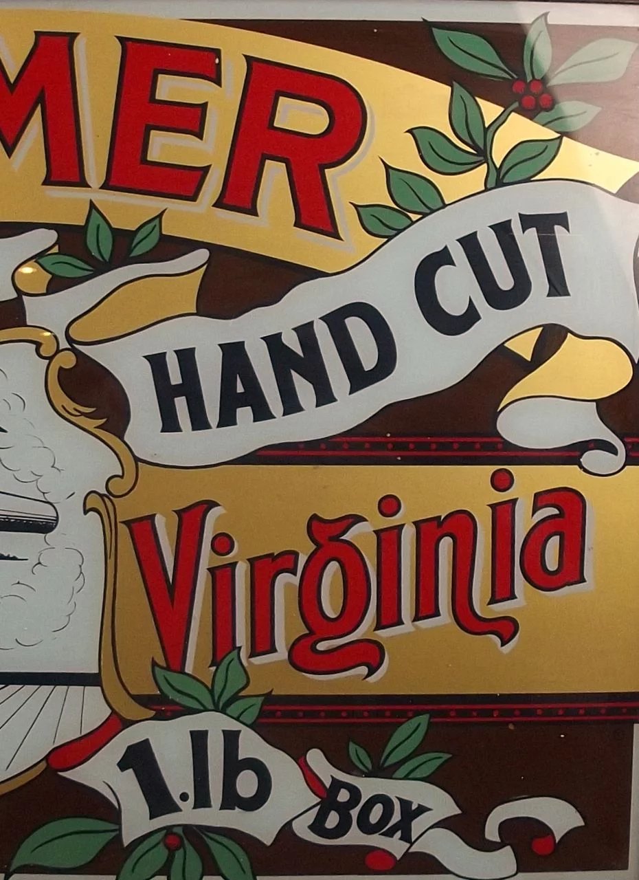 Framed Pub Tobacco Advertising Sign Boomer Hand Cut Virginia - Image 7