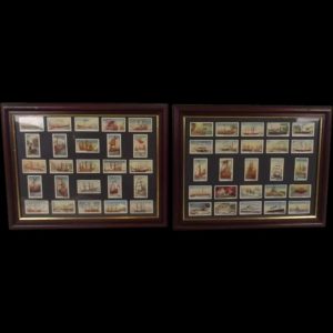 Framed Set Of Original 50 Murray Sons & Co "The Story Of Ships" Cigarette Cards