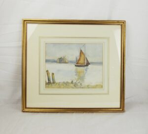 Framed Watercolour of A Solent Fort