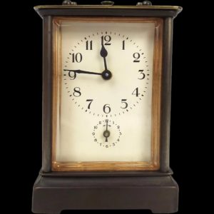 French Brass Carriage Alarm Clock