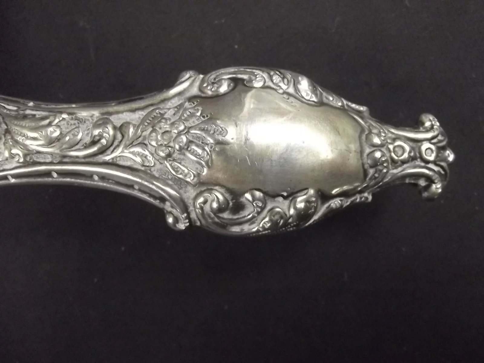 French Late 19th To Early 20th Century Silver Hairbrush - Image 3
