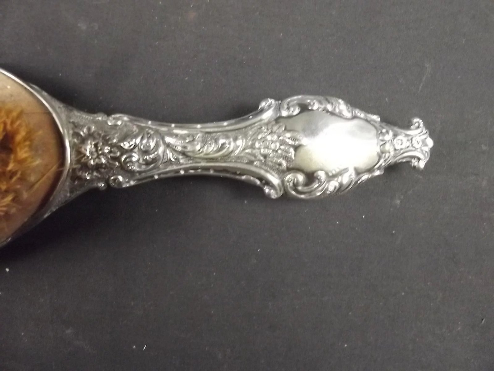 French Late 19th To Early 20th Century Silver Hairbrush - Image 6