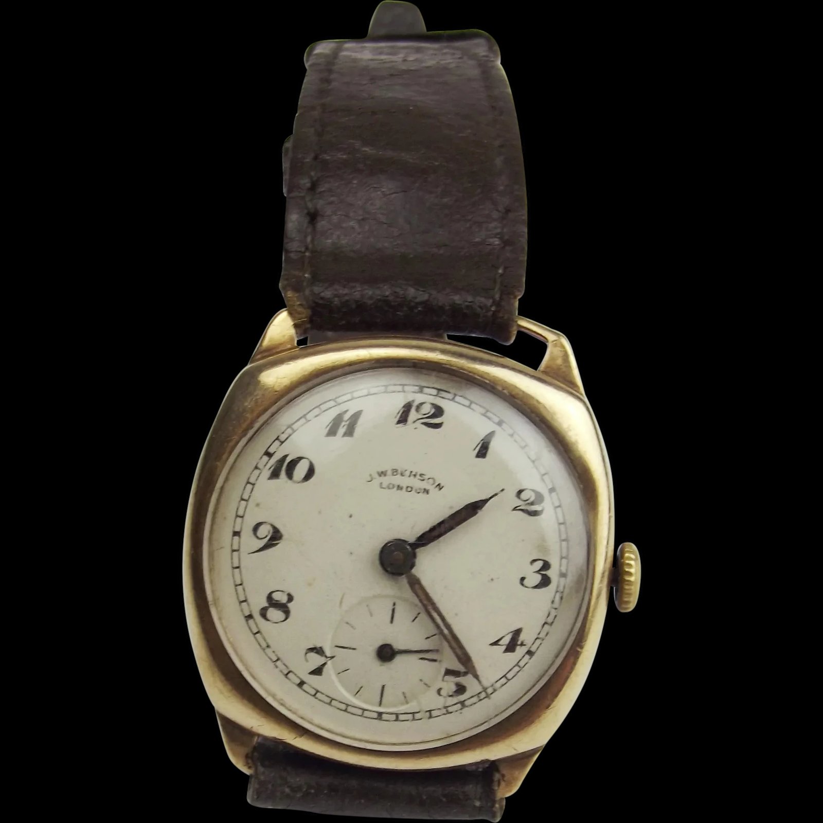 Gents 9ct Gold J. W. Benson Wristwatch c1956