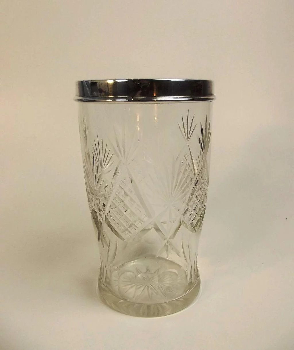 A George V Silver Mounted Cut Glass Flower Vase London 1927 - Image 2