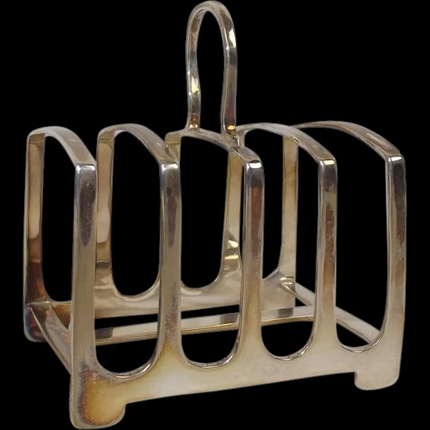 George V Sterling Silver 4 Slice Toast Rack Sheffield 1925, 71 g